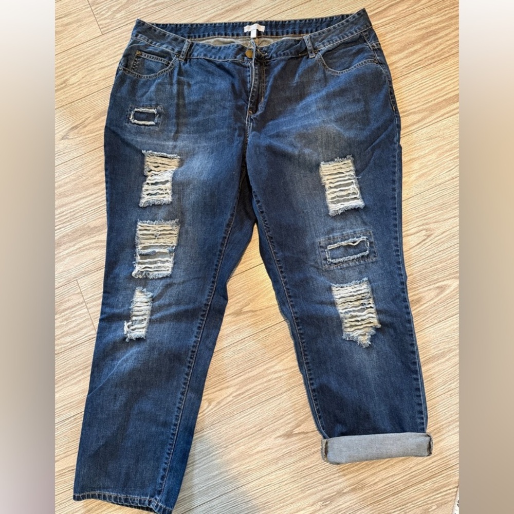 Harper Distressed Liv-Jeans